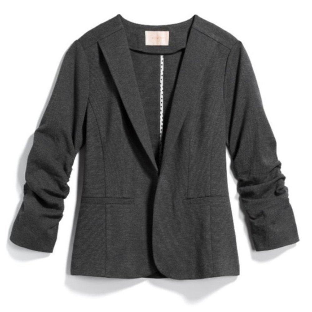Skies Are Blue Raja Knit Collarless Blazer Small